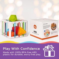 LiKee Montessori Toys 1 Year Old, 6pcs Multi Sensory Shapes, Baby Toys 12+ Month