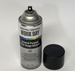 Krylon 4412 Industrial Work Day General Purpose Enamel Spray Paint, Flat Black