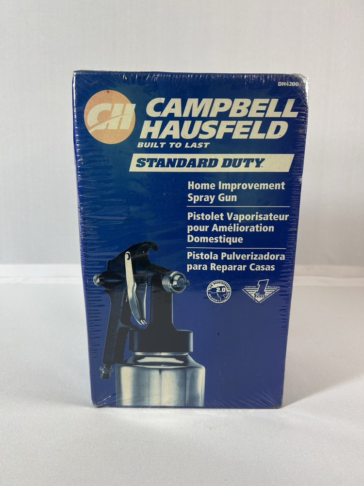 Spray Gun General Purpose Versatile Sealed New Campbell Hausfeld DH4200 1-qt.
