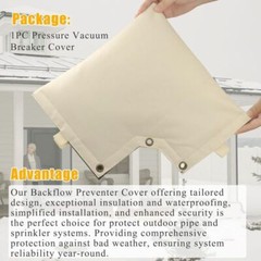Backflow Preventer Insulated Cover for Winter Water Well Pumps Freeze Protection