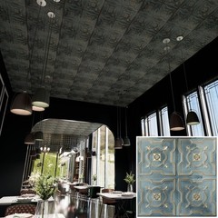 False ceiling tiles Vintage ceiling panels PL87 Smoked gold 10pcs