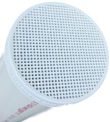 8″ PVC Pipe End Cap with Integral Screen for Socket Fit on 8-5/8″ OD Pipe
