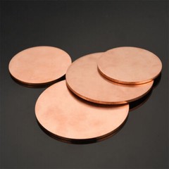 Solid Pure Copper Discs Blank Round Plate Metal Sheet 10-200mm OD 0.5-5mm Thick