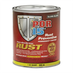 POR-15 INC 45004 High Performance Rust Preventive Coating, 1 qt Can, Gloss Blac