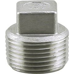 PLUMB-EEZE 1-1/4 In. MIP Square Head Stainless Steel Plug U2-SSP-12 Pack of 25