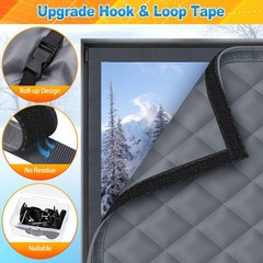 Window Insulation for Winter 63″ x 39 ” Thermal Insulated Window Cover with F…
