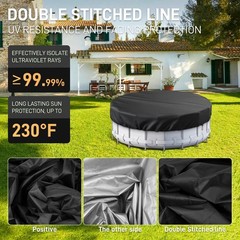 Household 18 Ft D Round Pool Cover Stock Tank Pool Covers for Above Ground Pools