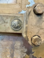 Steel Clad Elevator Doors with Original Otis Wheels & Brass Handles GA20554