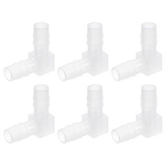6pcs 5/16″ 90 Degree Elbow Hose Barb L-Shaped for Fish Tank Pond Air Line