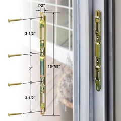 Multi-Point Mortise Lock for Sliding Patio Glass Door, Dual Point Hooks Latch…