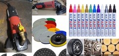 granite marble wet polisher 25 polish pad 12 wood metal rubber glass marker pen