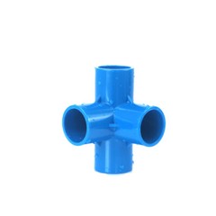 20/25/32/40/50mm PVC 4 Way Three-Dimensional Water Pipe Right-Angle Rack Fitting