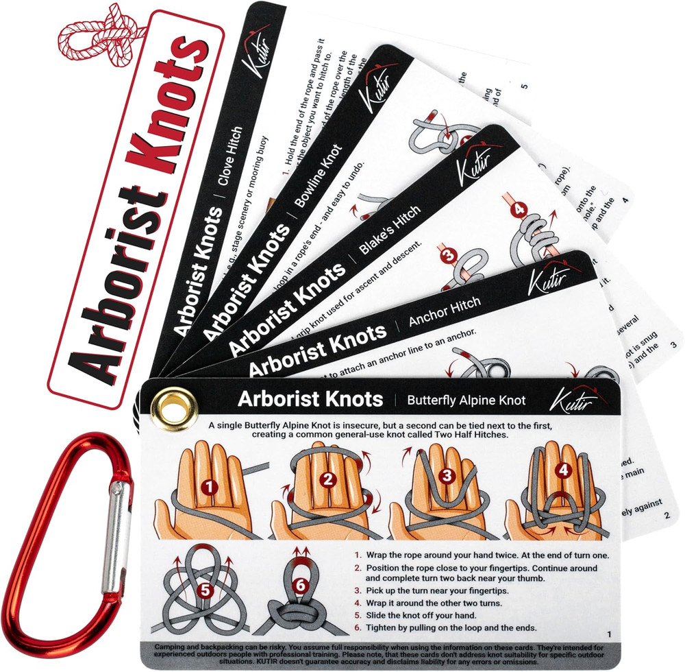 Arborist Knots Card Set – 10 Essential Knots for Camping, Climbing, & More – Wat