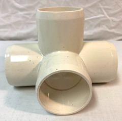 Lot of Four (4) PVC Fittings 1-1/2 inch 5 Way PVC Elbow Fittings ~ New Old Stock