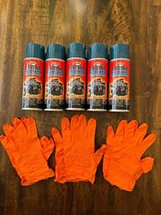 Aervoe 561 Engine Enamel Paint Blue Chevrolet 12 Oz 5-Pack Includes 3 Gloves