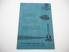 Wacker FU 5z/42 200 Frequency Converter Operating Instructions Parts List 1965
