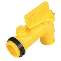 Vestil JDFT Plastic Manual Handle Jumbo Drum Faucet, Fits 2″ One Size, Yellow