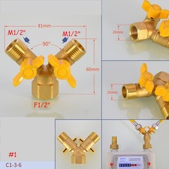 Water Shut-off Ball Valve 1/2″ or Plug Pipe Fittings Thread Connector For Hose