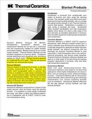1″ Kaowool 6″ x 12″ Ceramic Fiber Blanket Insulation 8# Thermal Ceramics 2300F