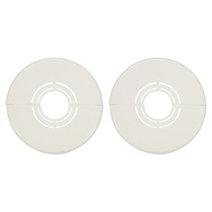 2pcs Wall Split Flange 0.98″ Plastic Round Split Flange Pipe Cover, White