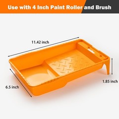 Mister Rui 4 Inch Paint Tray Liners – 20 Disposable 4 Inch,21 PCS, Orange