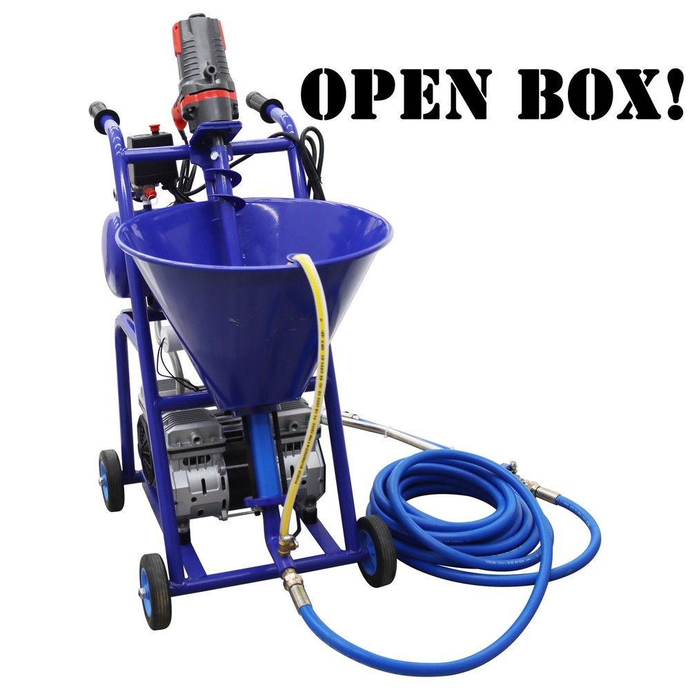 OPEN BOX! Polyurethane Foam Spraying Machine 50L Hopper 220V Putty Dust Sprayer