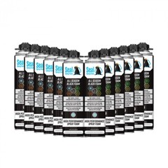 Seal Spray SEALASB12 All Season Black Gun Foam 23.3 oz Can – 12 Pack
