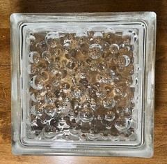 VINTAGE WECK WINDOW BLOCKS/GLASS BLOCKS, RECLAIMED BUBBLE/SEASCAPE PATTERN SET 4