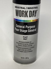 Krylon 4412 Industrial Work Day General Purpose Enamel Spray Paint, Flat Black