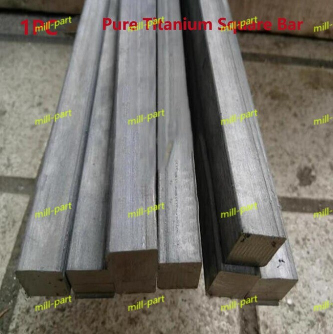 1PC TA2 Pure Titanium Square Bar 6 8 10 12 15 16 20mm for Machine Parts 500mm