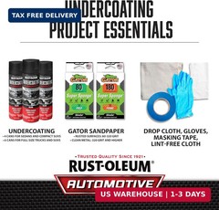 Rust-Oleum 248657 Rubberized Undercoating Spray, 15 oz, Black