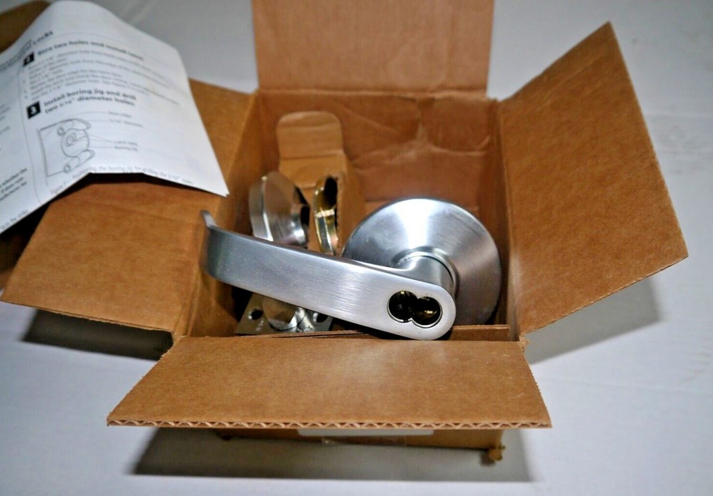 Stanley Security 9K37R15DS3626 Lever Door Handle 9K Contour Angle Satin Chrome