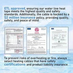 HEATIT JHSF 40ft Self-Regulating Heat Cable for Pipe Freeze Protection, Energy-S