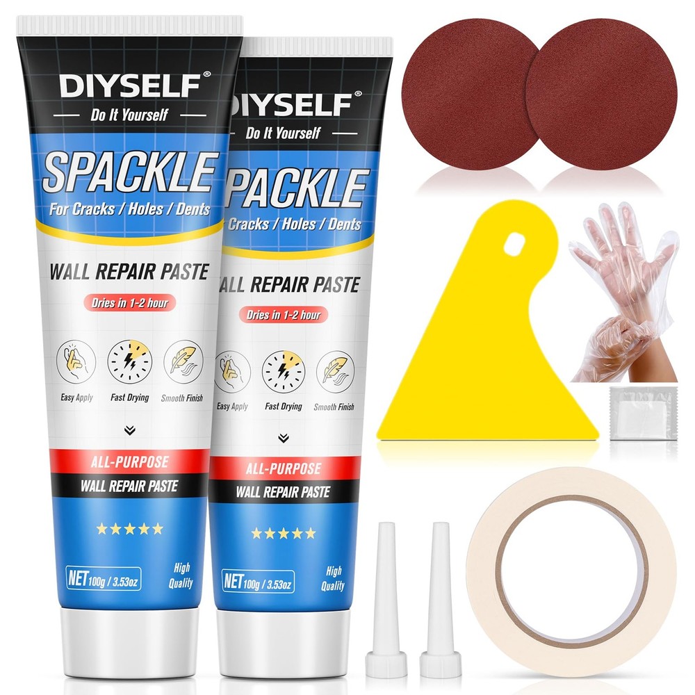 DIYSELF 9 Pack Drywall Repair Kit, Surface Repair Kit, Spackle Wall Repair,