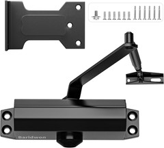 Medium Door Closer for Home & Commercial Use, Letblack Hydraulic System with No