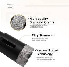 4Pc Diamond Core Drill Bit Set 3″ 4″ 5″ 6″ Hole Saw for Granite Marble stone