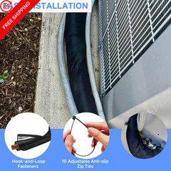 HVAC Copper Pipe Insulation Cover, 72×10.2 Inch 600D Oxford AC Black