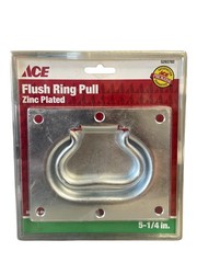 ACE 5-1/4″ Flush Ring Pull Zinc Plated Cabinet Door Hardware Handle 215lb Load