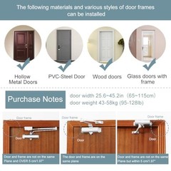 Automatic Door Closer Hydraulic Soft Close Adjustable Speed For Home Office