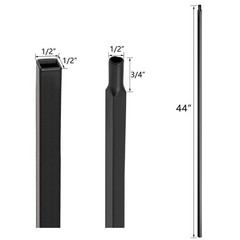 Langdoly 30 Pcs Square 1/2 X 44 Wrought Iron Plain Balusters For Staircase