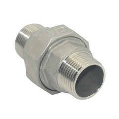 1″ inch NPT MM male Malleable Straight Union Coupling Pipe Fitting SS 304