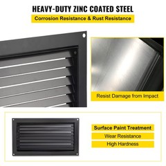 VEVOR Crawl Space Flood Vent Foundation Flood Vent 8″Height x 16″Width Wall Vent