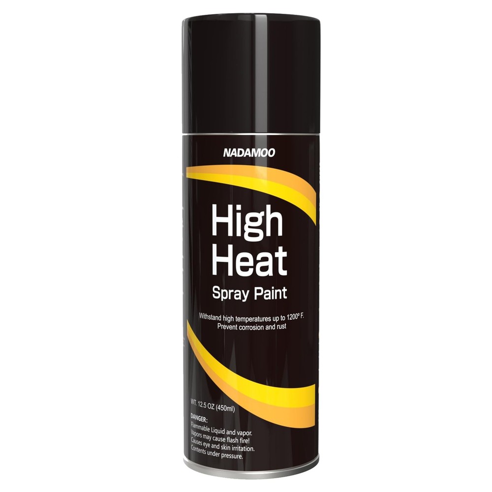 NADAMOO High Heat Spray Paint for Metal, Matte 12.5 Ounce (Pack of 1), Black