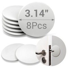 Door Stoppers – 3.14″ White for Wall (8 3.14″L-8Pcs,