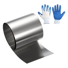 3.9in x 3.3ft Stainless Steel Flashing Roll, 0.2mm Metal Roof Panels