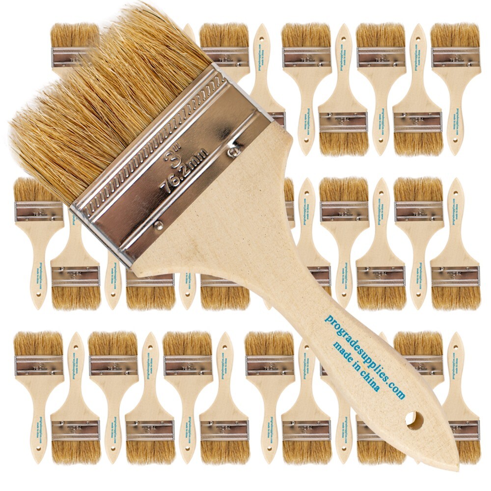 36Pk – 3″ Chip Brushes for Paints, Stains, Varnishes, Glues & Gesso