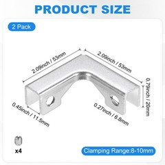 2 PCS 8-10mm Glass Fixing Clip L-Shaped Glass Combination Fixing Bracket