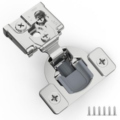 20 Pack 1/2″ Overlay 3D Soft Close Hinges for Face Frame Kitchen Cabinet, 3 W…