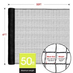 Deer Fence, RIFNY 4 x 50 FT Temporary Fence for Garden Outdoor 4 x 50
