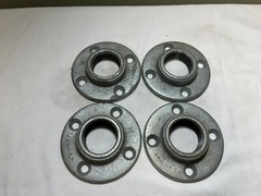 Lot of (4) 1-1/4″ Galvanized Floor Flange Plate